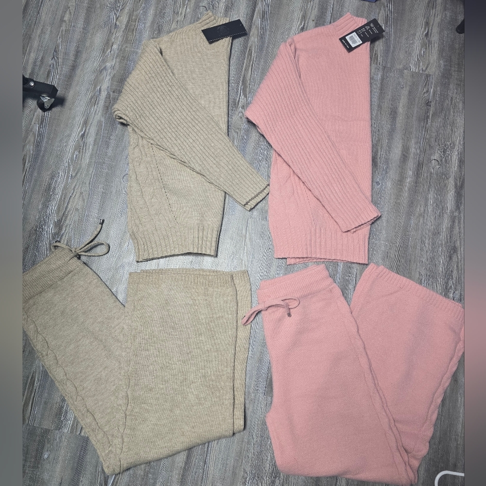 Tan Women's Lounge Sweater Set